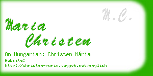 maria christen business card
